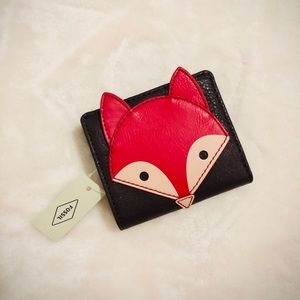 NWT • Fossil • Fox Leather Wallet • Dark Brown